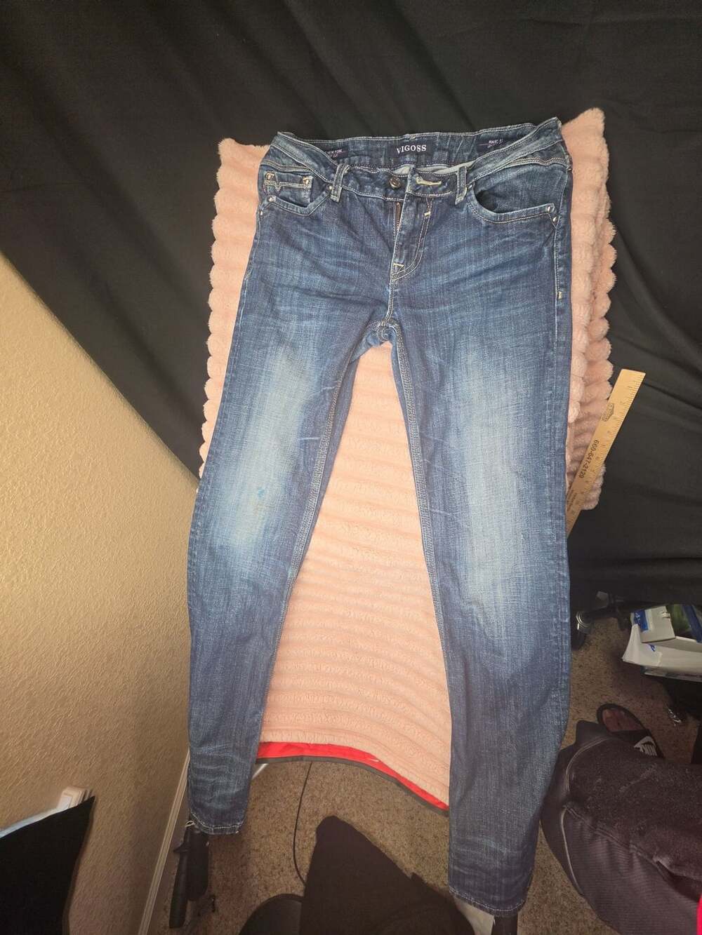 Vigoss The New York Boot Cut Jeans Size 27x33 Blue Denim
